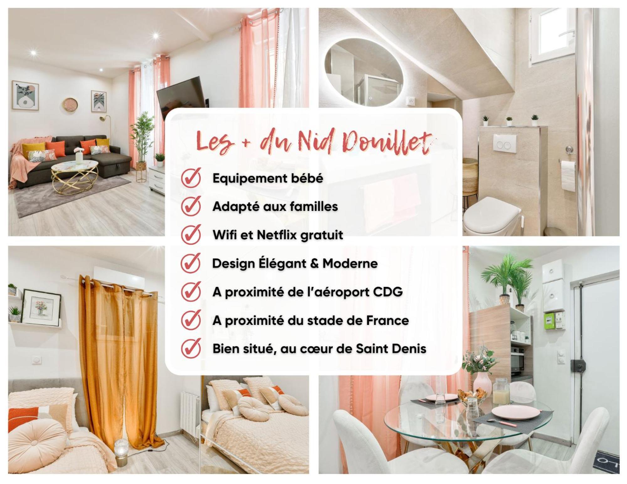 Le Nid Douillet Confortable A 5 Min Du Stade De France Et Proche De L'aeroport Cdg Apartment Saint-Denis (Seine-Saint-Denis)